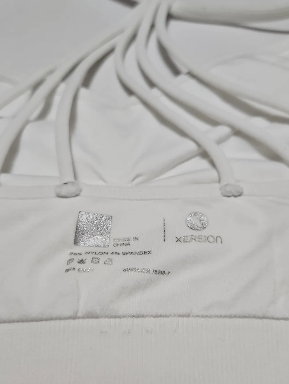 Xersion White Multi-Strap Pull Over Sports Bra Size XL